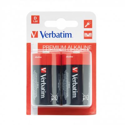 Baterie VERBATIM, Blister pack, Battery D, alcalina, 4 buc