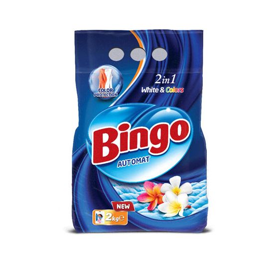 Detergent pudră uscat BINGO 2in1, universal, pentru spălare automată, 2 kg, 2 image