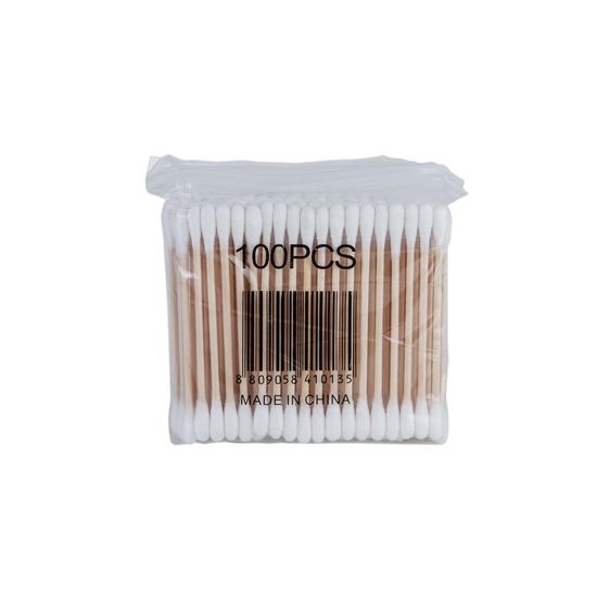 Betisoare de bumbac din lemn zip-pachet 100 buc