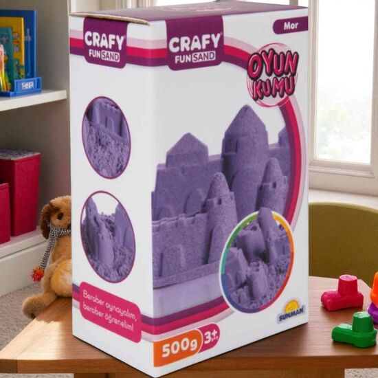 Nisip kinetic CRAFY FUN SAND, violet, 500 g