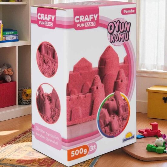 Кинетический песок CRAFY FUN SAND, розовый, 500 г