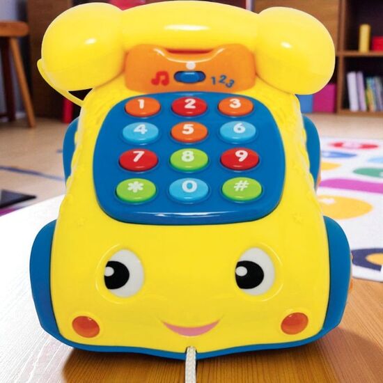 Jucarie telefon WINFUN, cu roti, sunete si lumini, engleza