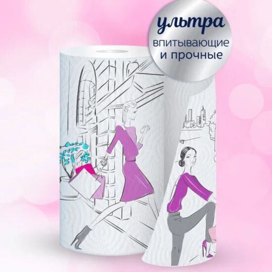 Бумажные полотенца PAPIA Decor, 3 слоя, 6 рулонов, изображение 3