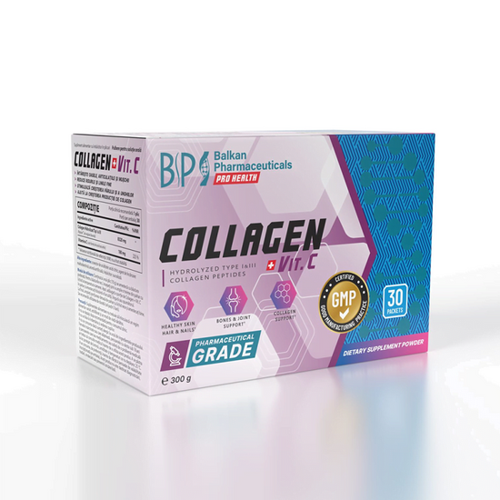 Collagen + Vit. C BALKAN PHARM, Pudră, 30 plicuri, 2 image