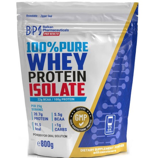 Pure Whey Protein Isolate BALKAN PHARM, Praf (Fara gust) 800g, 2 image