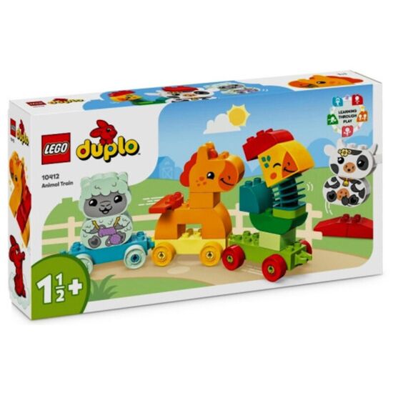 Constructor Lego Duplo 10412, Tren cu animale, 19 piese