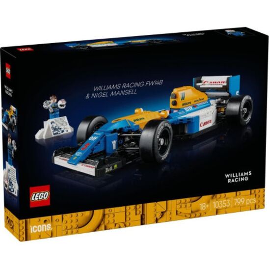 Конструктор LEGO Icons 10353 "Williams Racing FW14B и Найджел Мэнселл", 799 элементов