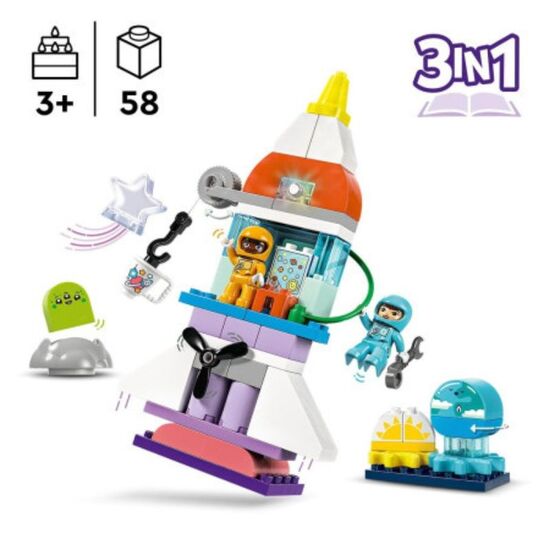 Constructor LEGO Duplo 10422 3 in 1 "Aventura navetei spatiale", 58 piese, 3 image