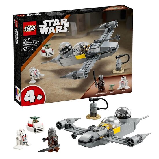 Constructor LEGO Star Wars „Starfighter-ul N-1 Mando și Grogu”, 92 piese, 75410, 2 image