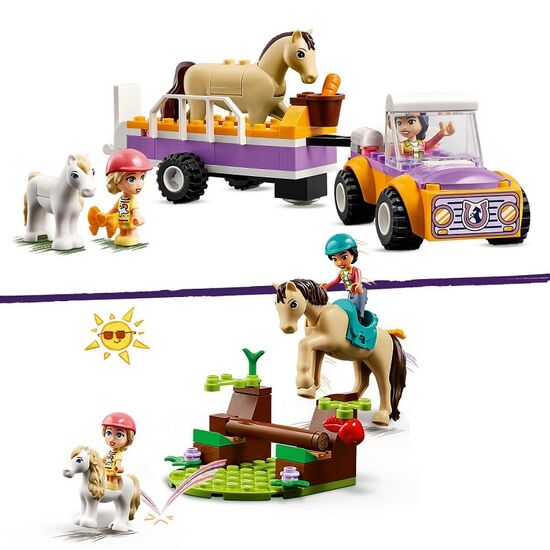 Constructor LEGO Friends „Remorcă pentru cai și ponei”, 105 piese, 42634, 2 image