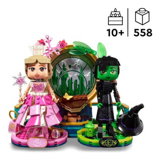 Конструктор Lego Wicked 75682, Фигурки Эльфабы и Глинды, 558 деталей, изображение 4