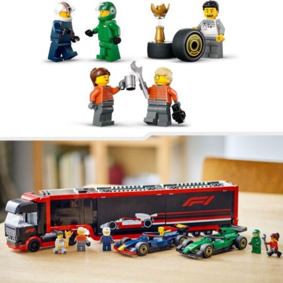 Конструктор LEGO City 60445 "Грузовик F1 с автомобилями RB20 и AMR24", 1086 деталей, изображение 5