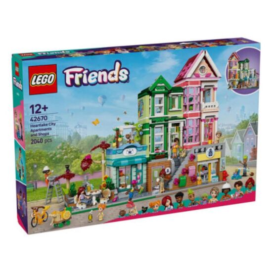 Конструктор LEGO Friends 42670 "Квартиры и магазины в Хартлейк-Сити", 2040 деталей
