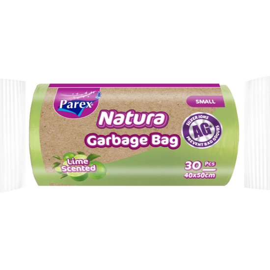 Пакеты для мусора PAREX NATURA, с запахом Лайма, Mini, (40x50см), 30шт/20л