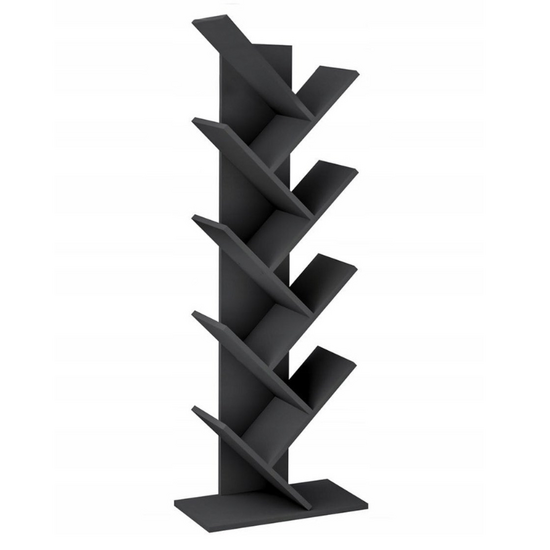 Raft pentru carti JUMI, 142x50x25 cm, Negru, 3 image