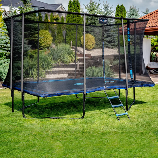 Trambulina de grădină pentru copii THUNDER OUTSIDE PHENOM, (244x366 cm), Albastru, 8FT12FT, 2 image