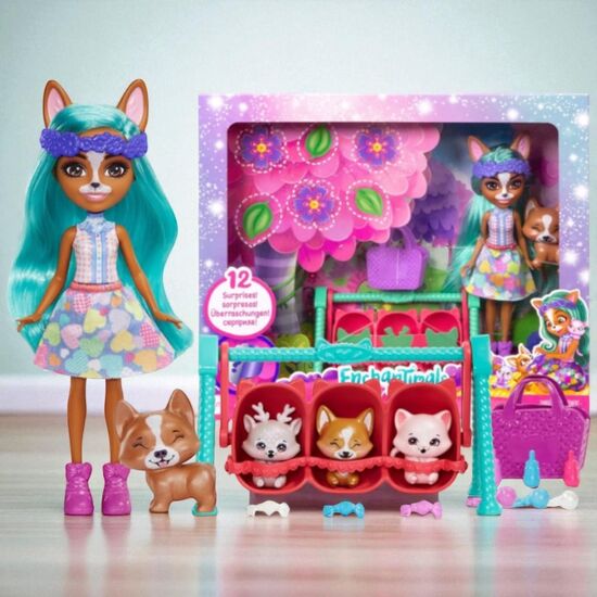 Игровой набор MATTEL Enchantimals, Друзья-малыши, Корги Криция и Шуо