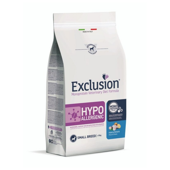 Hrana uscata monoproteica hipoalergenica pentru caini EXCLUSION, Peste, 2kg