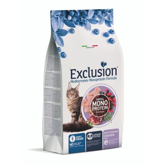 Hrană uscată monoproteică pentru pisici de talie mare EXCLUSION, Pui, 1,5 kg