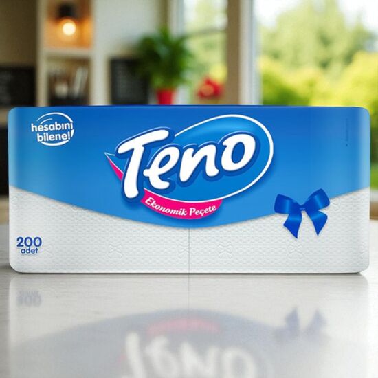Салфетки TENO, 1 слой, кухонные, 200 штук