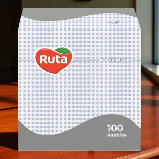 Салфетки кухонные RUTA, 1 слой, голубые, 100 шт