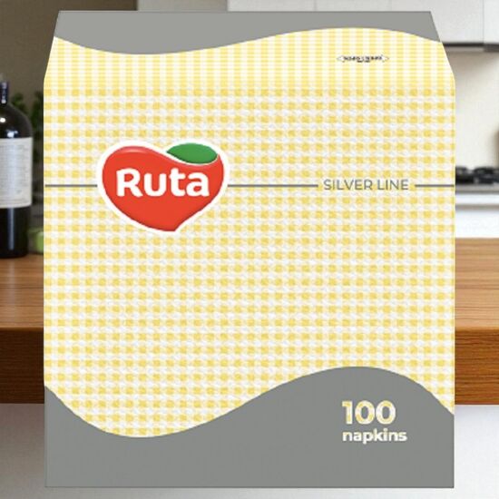 Servetele de bucatarie RUTA 1 strat galbene 100 buc