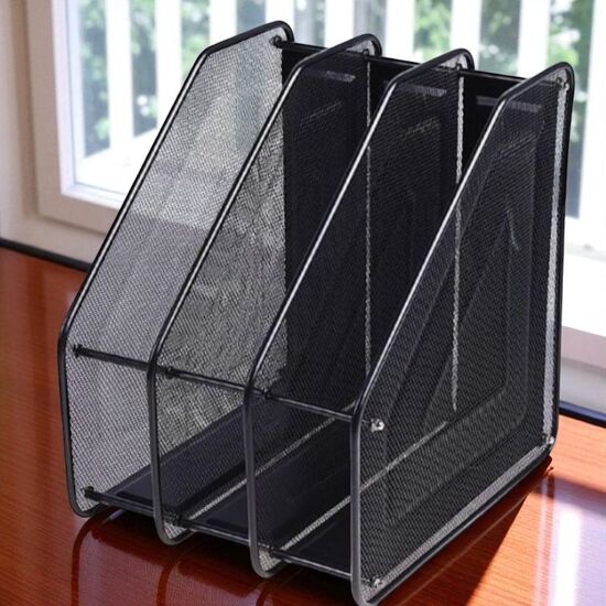 Tava pentru hirtie verticala, 3 dispart, metal