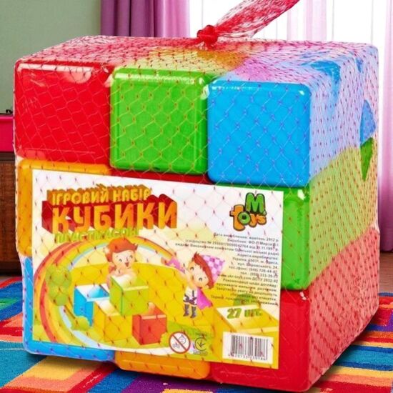 Кубики M-TOYS Цветные, 27 шт