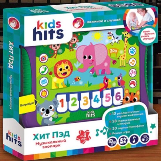 Планшет KIDS HITS Музыкальный зоопарк, KH01/005