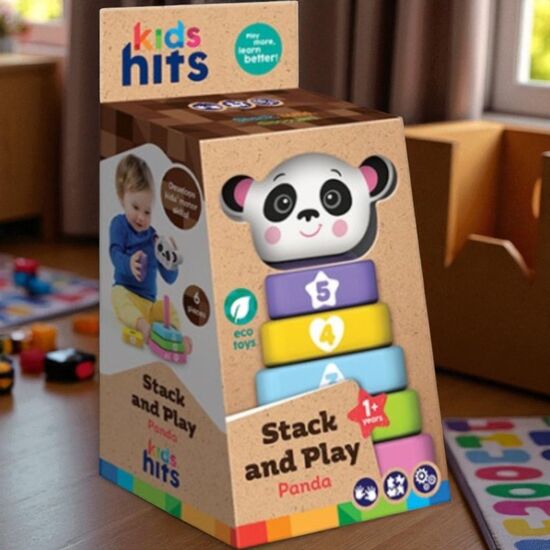 Деревянная пирамидка KIDS HITS Panda, KH20/012