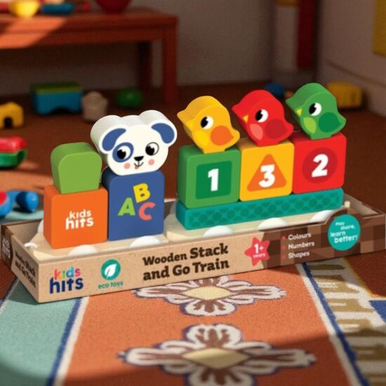 Деревянная поезд KIDS HITS Happy Train, KH20/037