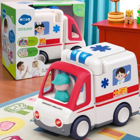 Masinuta "Ambulanta" cu efecte luminoase si sonore