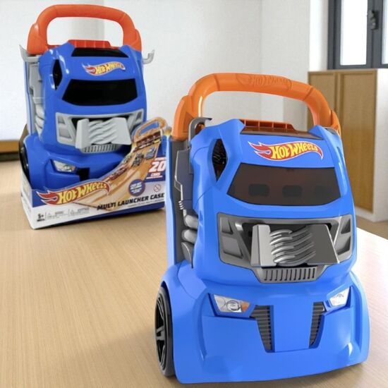 Container portabil HOT WHEELS pentru 4 piste paralele