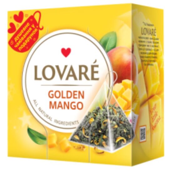 Чай LOVARE Golden Mango, 15 пирамидок