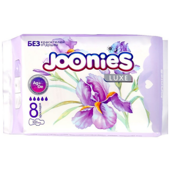 Прокладки гигиенические JOONIES LUXE, супер-впитывающие, 5 капель, 8 шт.