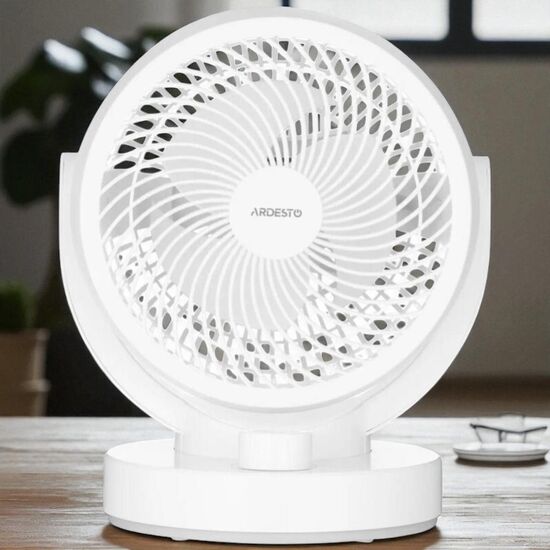 Ventilator de masa ARDESTO FT-B25W, 15 cm, 30 W, alb