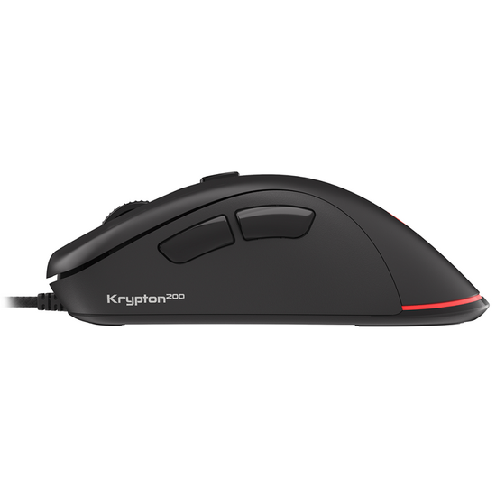 Mouse de gaming GENESIS Krypton 200, 6400 DPI, Iluminare RGB, Silentios, cu software, Negru, 3 image