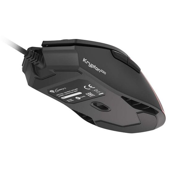 Mouse de gaming GENESIS Krypton 220, 6400 DPI, Iluminare RGB, cu software, Negru, 4 image