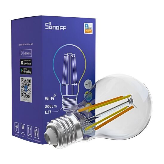 Лампа светодиодная умная SONOFF, LED Filament, Wi-Fi, E27, 7W, изображение 2