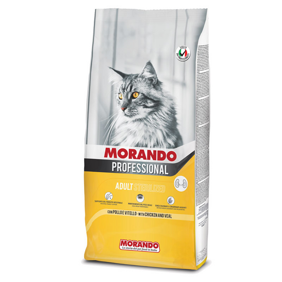 Hrana pentru pisici MORANDO Professional Adult Sterilized Pollo Vitello, 7 kg