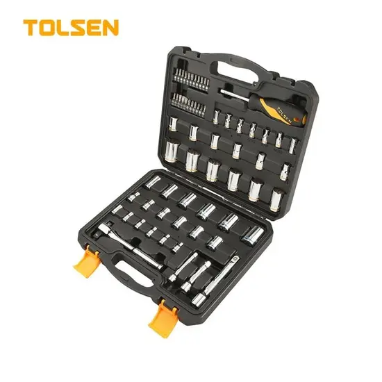 Set de 65 capete tubulare TOLSEN, 1/4