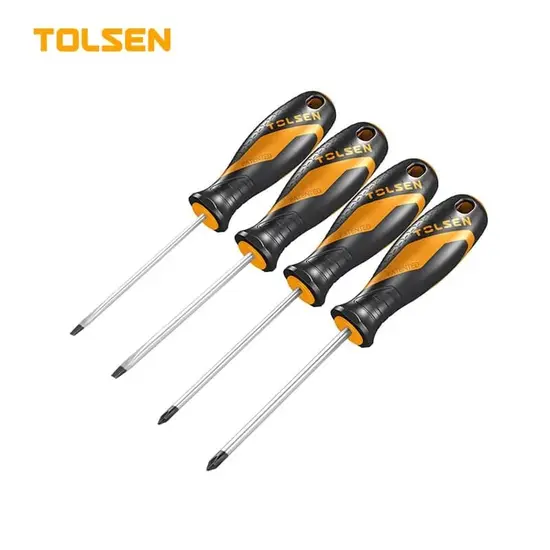 Set de 4 șurubelnițe TOLSEN, SL4 0x100 / SL6.5x100 / PH1x100 / PH2x100