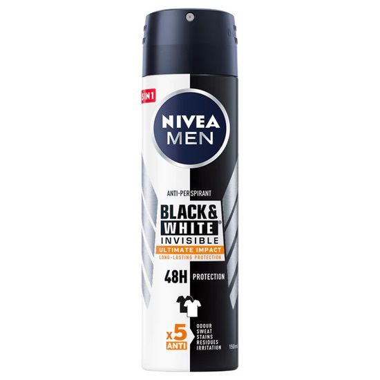 Deodorant NIVEA MEN B&W Ultimate Impact, 150 ml, 2 image