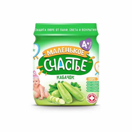 Piure МАЛЕНЬКОЕ СЧАСТЬЕ, din dovlecel, 80 g