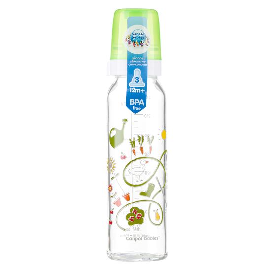 Biberon CANPOL 42/201, din sticla, 240 ml, 3 image