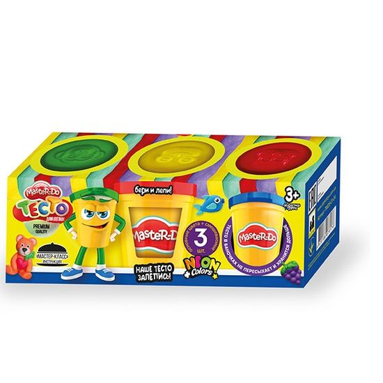 Set Creatie DANKOTOYS MASTER DO, Aluat pentru modelare, caldarusa 3 buc x 50 g, 2 image