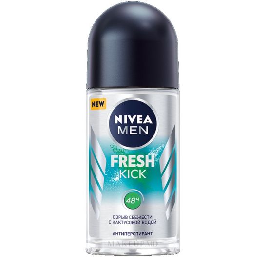 Antiperspirant roll-on NIVEA Deo Fresh Kick, pentru barbati, 50 ml, 2 image
