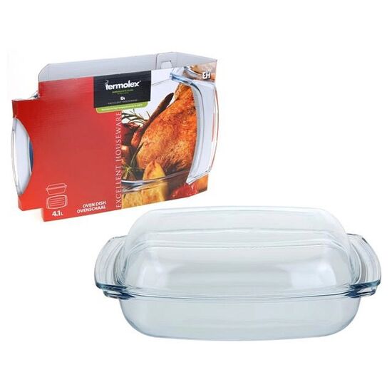 Formă EH pentru cuptor/MA, 4.1l, 34×22.5×8 cm, dreptunghiulară, cu capac, 2 image