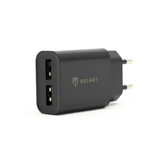 Зарядное устройство Helmet 2xUSB 2.4A, Black, изображение 2