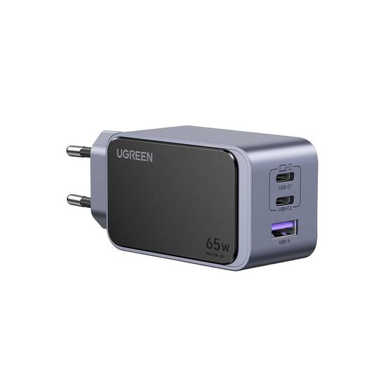 Încărcător UGREEN Nexode GaN Air Mini Charger, 2*Type-C+USB-A, 65W, X553, Black, 2 image
